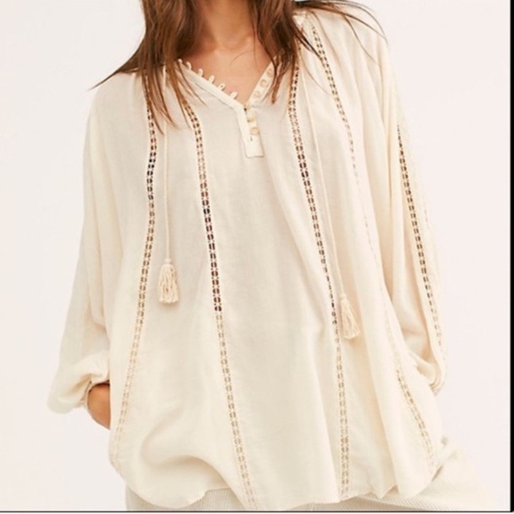 Spell Tops - {EUC Spell & The Gypsy Collective Loves Me Not Blouse Cotton/Viscose Cream Small